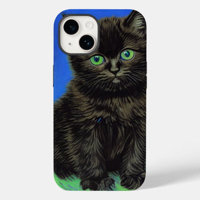 Van Gogh Stil Black Kitten (Baksida)