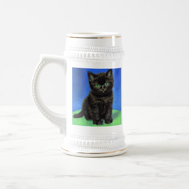 Van Gogh Stil Black Kitten Sejdel (Vänster)