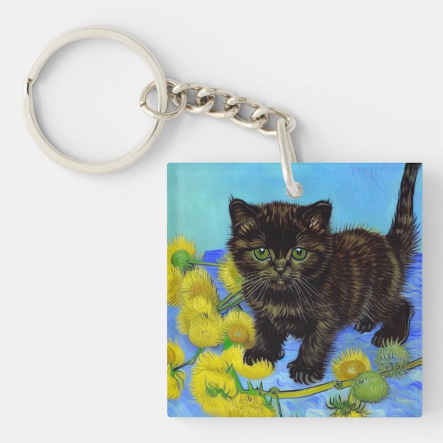 Van Gogh Stil Cat med solblommor (Framsidan)