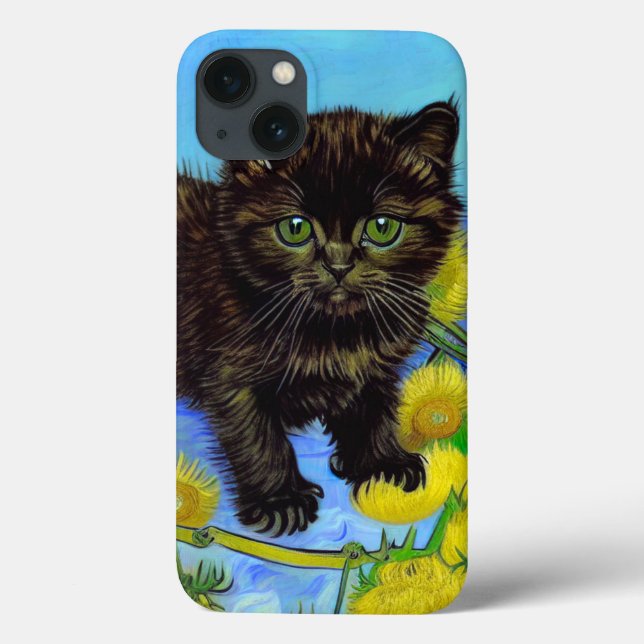 Van Gogh Stil Cat med solblommor (Baksida)