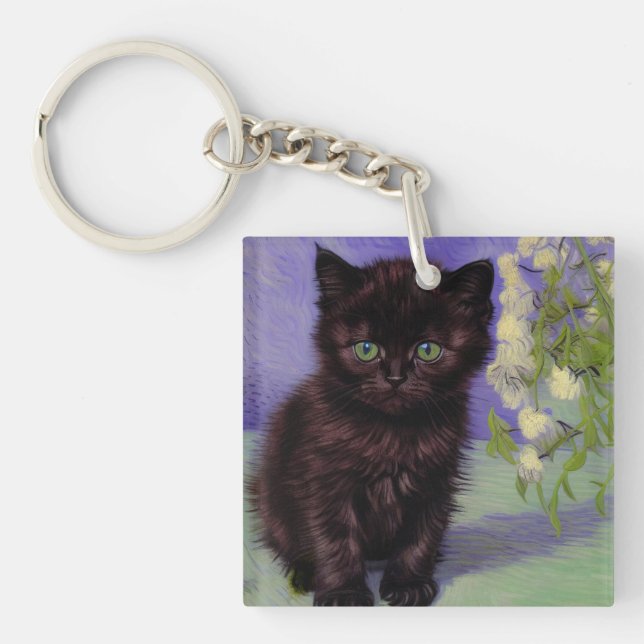 Van Gogh Stil Cat med vita blommor (Framsidan)