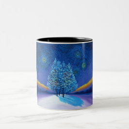 Van Gogh Stil jul Två-Tonad Mugg
