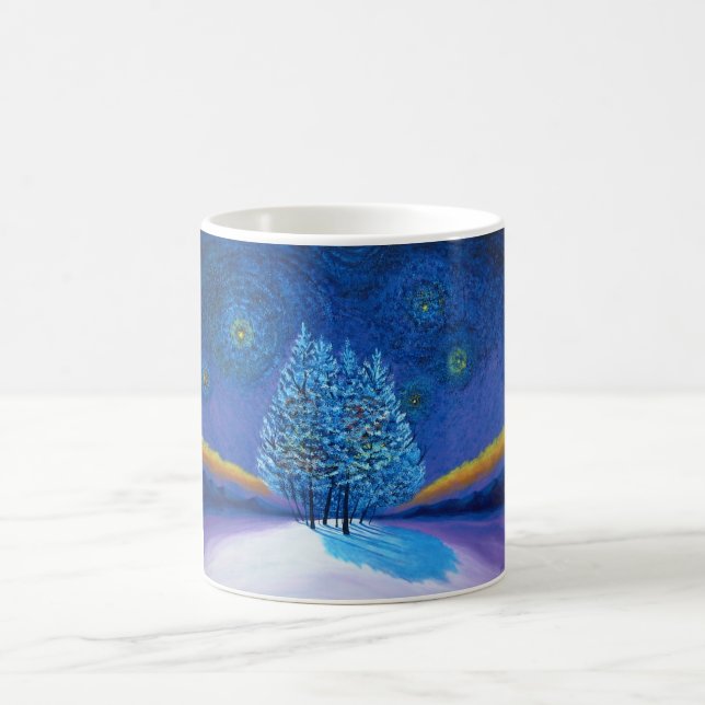 Van Gogh Stil jul Två-Tonad Mugg (Center)