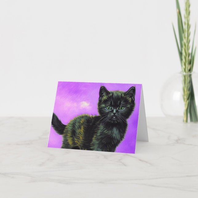 Van Gogh Stil Katt Inbjudan (Framsida)