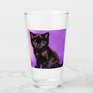 Van Gogh Stil Lila Cat Glaskopp