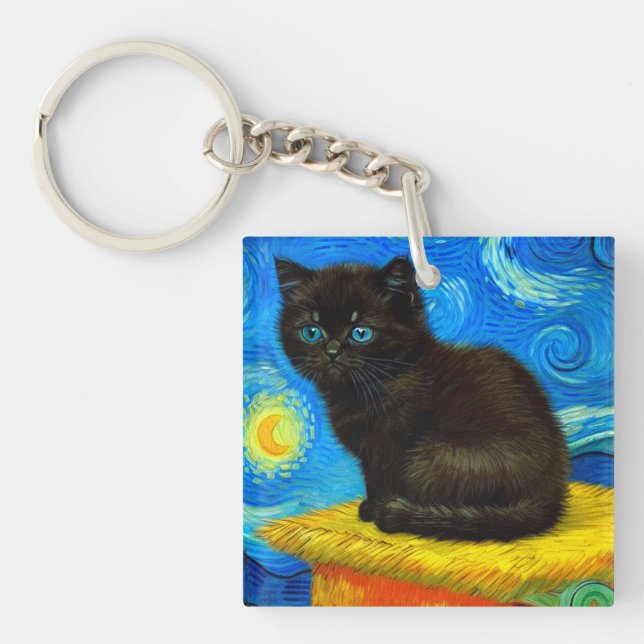 Van Gogh Stil Starry Night Cat (Framsidan)