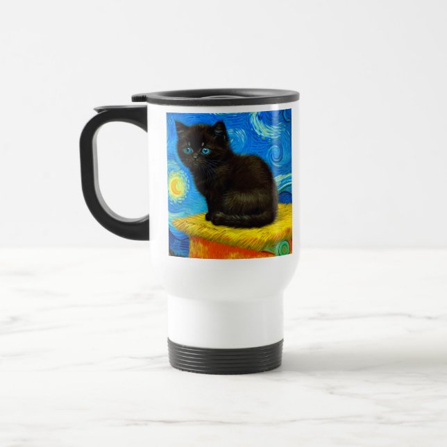 Van Gogh Stil Starry Night Cat Resemugg (Vänster)