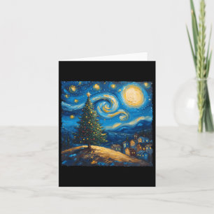 Van Gogh Stil Starry Night Julgran Vil Kort