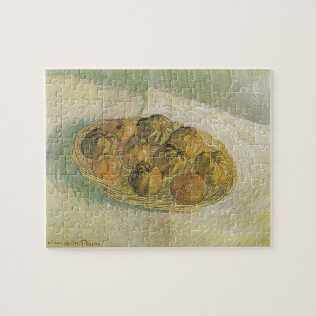 Van Gogh still Life Basket i apples Painting Pussel (Horisontell)