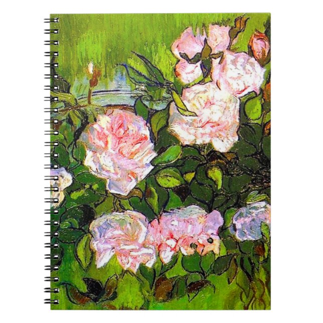 Van Gogh still Life med Rosa ros Anteckningsbok (Framsidan)