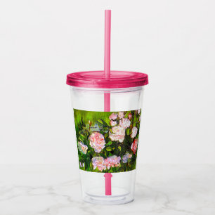 Van Gogh still Life med Rosa ros Take Away Mugg