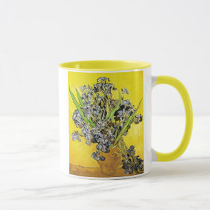 Van Gogh still Life Vas, Irises (F678) Fine Art Mugg