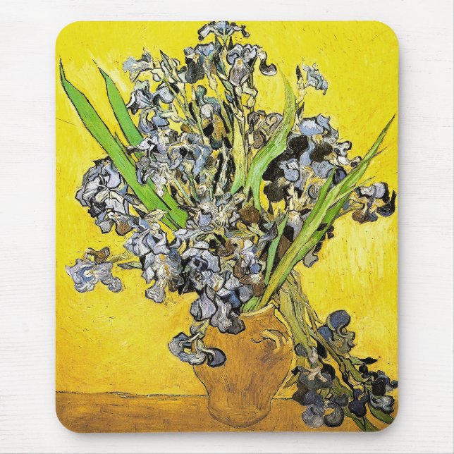 Van Gogh still Life Vas, Irises (F678) Fine Art Musmatta (Framsidan)
