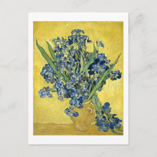Van Gogh still Life Vas, Irises (F678) Fine Art Vykort