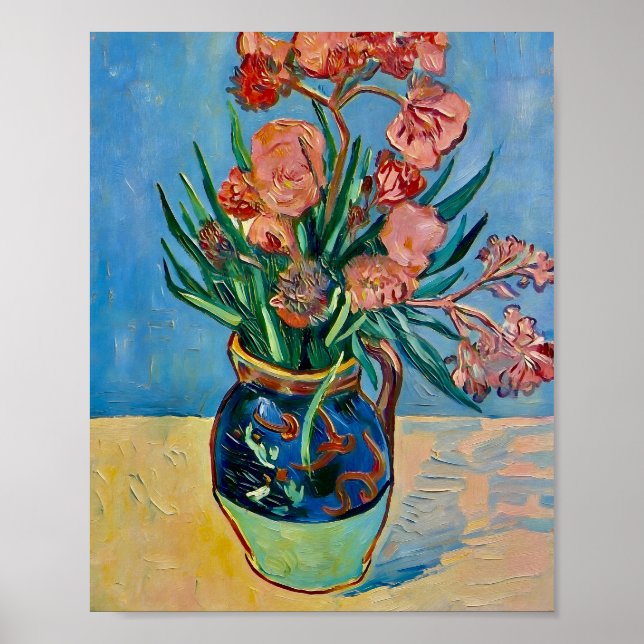 Van Gogh Still Life Vase with Oleanders Poster (Framsidan)
