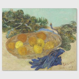 Van Gogh Stilleben med apelsiner citroner blå hand Presentpapper