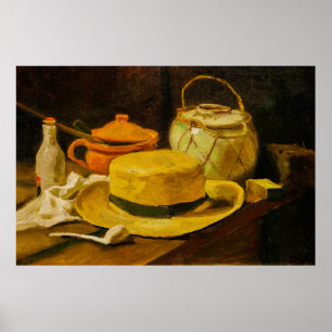 Van Gogh Stilleben med halmhatt Poster