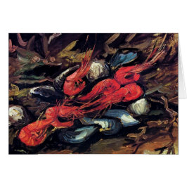 Van Gogh - Stilleben med musslor och räkor Hälsningskort