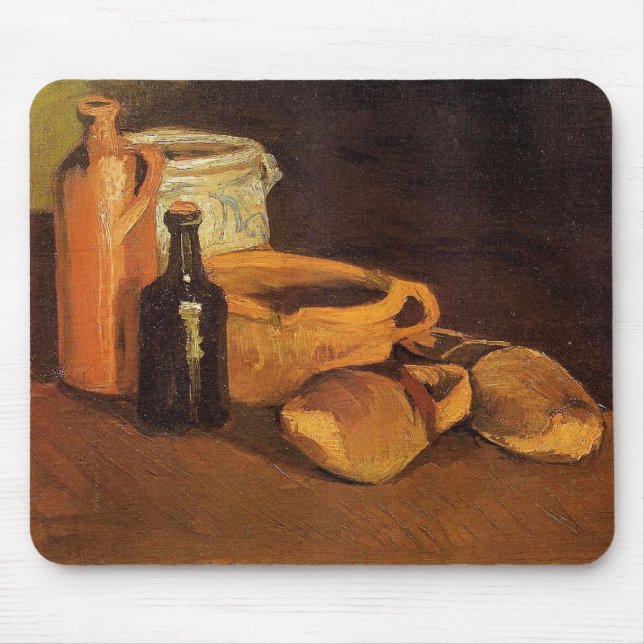 Van Gogh - Stilleben med träskor och krukor, Musmatta (Framsidan)