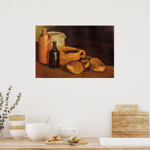 Van Gogh - Stilleben med träskor och krukor Poster