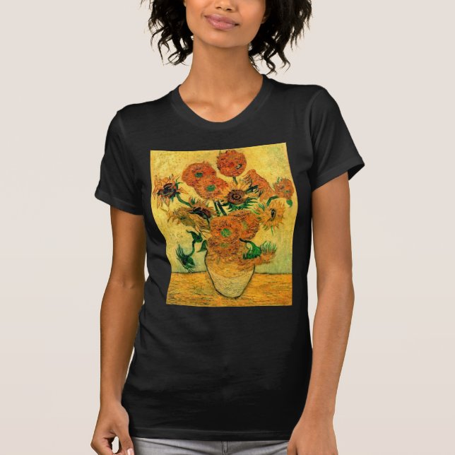 Van Gogh - Stilleben Vas Med Femton Solrosor Tee (Framsida)