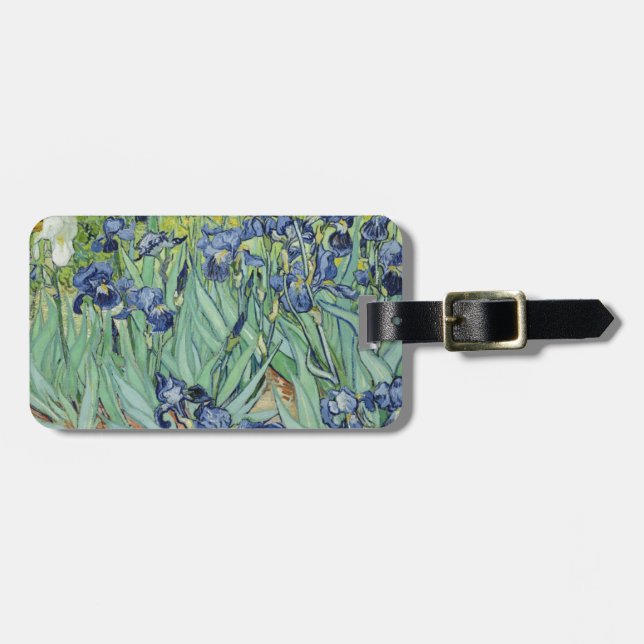Van Gogh stilleben: Vas med Irises Bagagebricka (Horisontell Framsida)