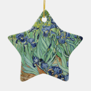 Van Gogh stilleben: Vas med Irises Julgransprydnad Keramik