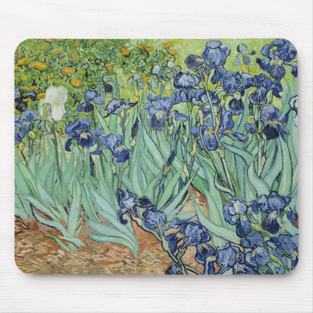 Van Gogh stilleben: Vas med Irises Musmatta (Framsidan)