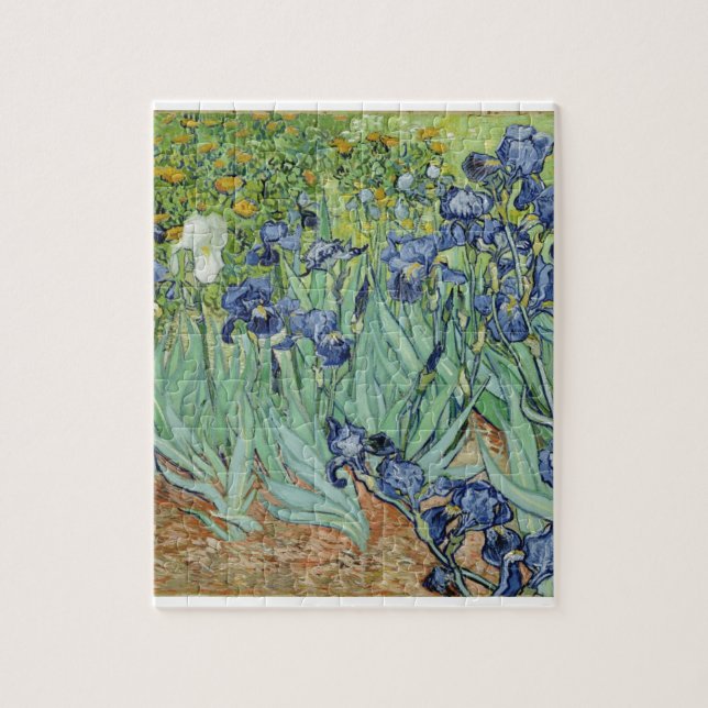 Van Gogh stilleben: Vas med Irises Pussel (Vertikal)