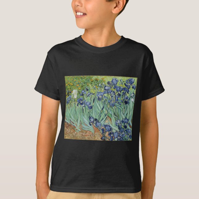 Van Gogh stilleben: Vas med Irises Tee Shirt (Framsida)
