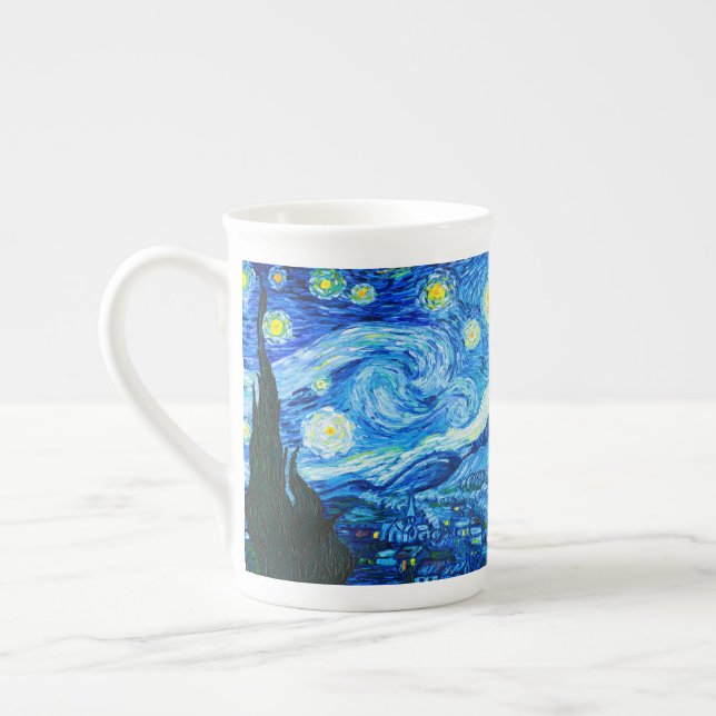 Van Gogh Stjärnenatt Benporslin Mugg (Vänster)