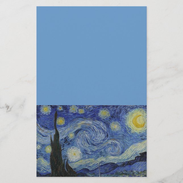 Van Gogh Stjärnenatt Brevpapper (Framsida)