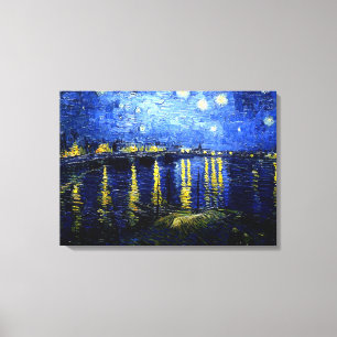 Van Gogh - Stjärnenatt vid Rhône 2020 Canvastryck