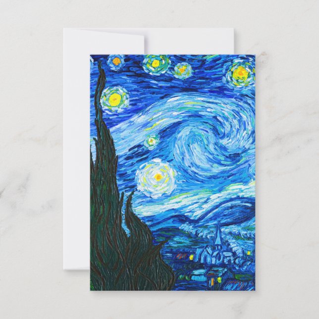 Van Gogh Stjärniga natten Kort (Framsida)