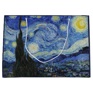 Van Gogh Stjärniga natten Virvlande himmel Blå Kon