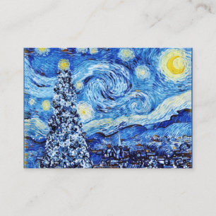Van Gogh - Stjärnighet - Vit jultorg Visitkort