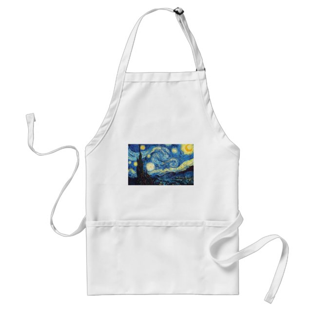 Van Gogh Stjärnklar Natt Fred Kärlek Öde Förkläde (Framsidan)