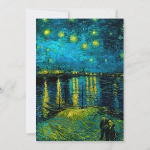 Van Gogh Stjärnklar natt över Rhône Inbjudningar