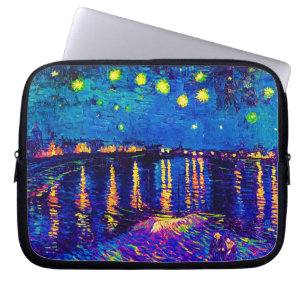 Van Gogh - Stjärnklar natt över Rhône Pop Art Laptop Fodral
