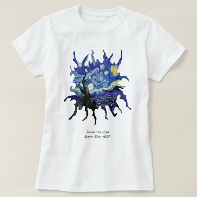 van gogh stjärnkväll 1889 t-shirt (Design framsida)