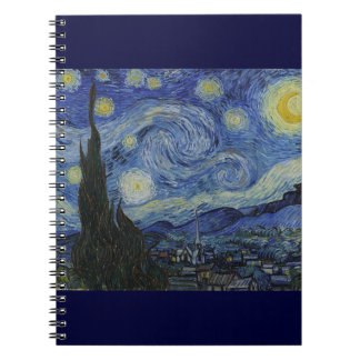 Van Gogh Stjärnkväll Anteckningsbok Med Spiral