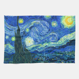 van gogh stjärnkväll kökshandduk