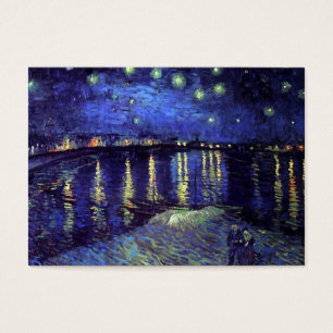 van gogh stjärnkväll över rhone visitkort