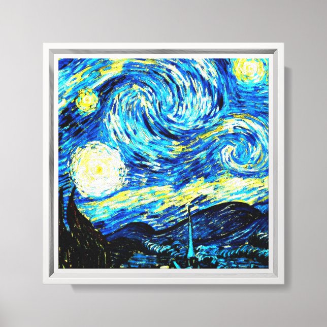 Van Gogh - Stjärnnatt Canvastryck (Framsida)