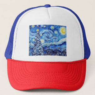 Van Gogh - Stjärnnatten - Vit julklapp Keps