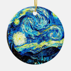 Van Gogh: Stjärtkväll Julgransprydnad Keramik