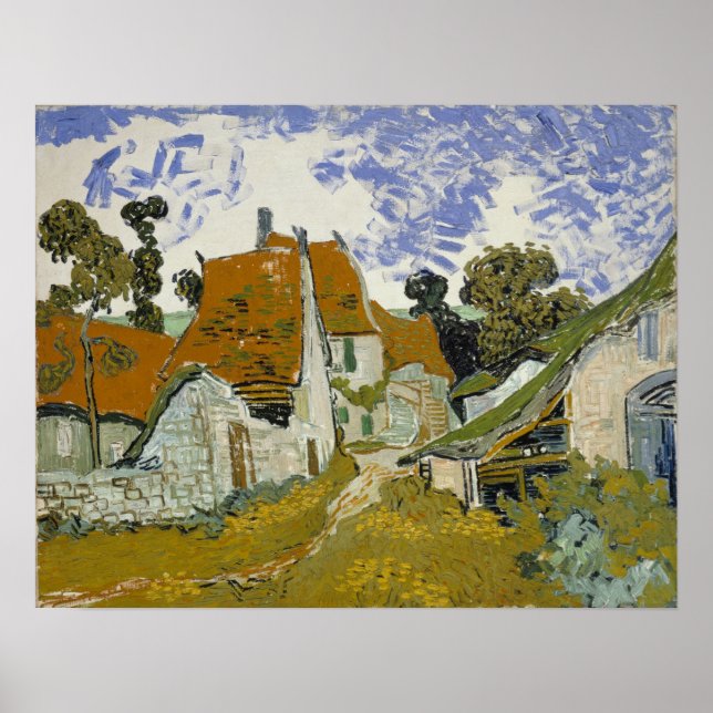 Van Gogh - Street in Auvers-Sur-Oise Poster (Framsidan)