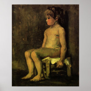 Van Gogh; Studie av en liten flicka, sittande, Por Poster