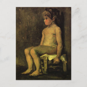 Van Gogh; Studie av en liten flicka, sittande, Por Vykort