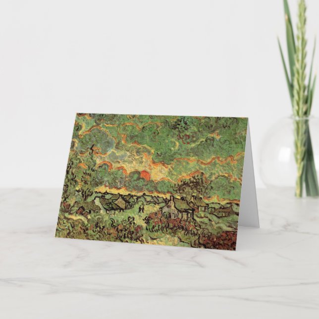 Van Gogh Stugor Cypreser Minne av norr Kort (Framsida)